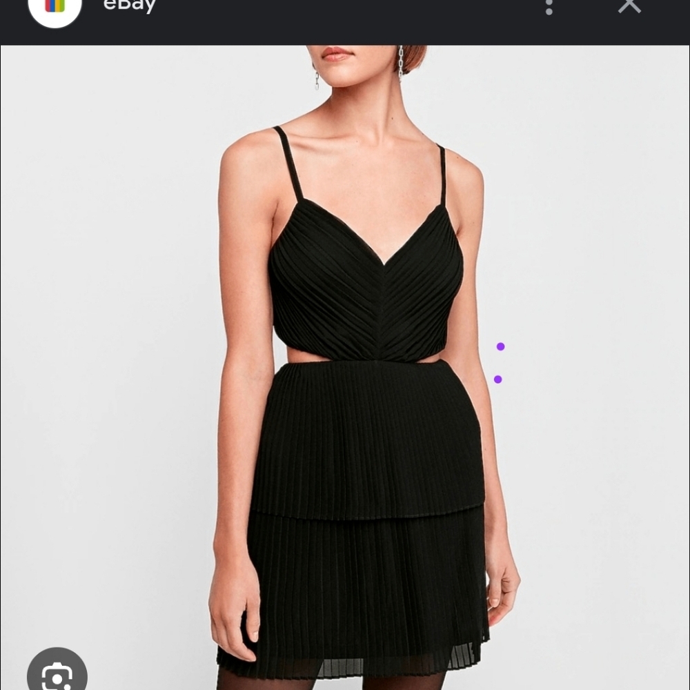 Express Black Cut Out Tiered Sundress